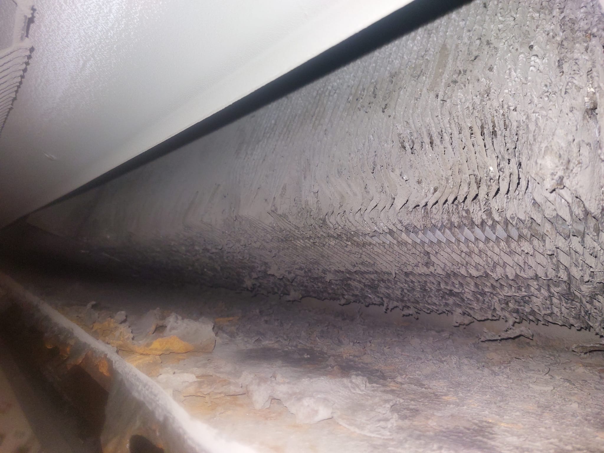 Heavily clogged refrigeration evaporator